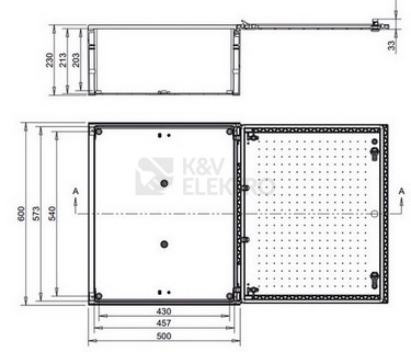 Obrázek produktu Kompletní DC nástěnná rozvodnice pro FVE ETI RFVE1100/65-DC10/10-16-EMT12 10 stringů IP65001105435 1