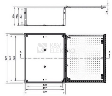 Obrázek produktu Kompletní DC nástěnná rozvodnice pro FVE ETI RFVE1100/65-DC10/10-16-EMT12 10 stringů IP65001105435 1