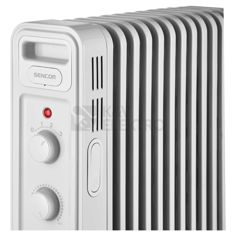Obrázek produktu Olejový radiátor SENCOR SOH 3413WH bílý 1000/1500/2500W 2