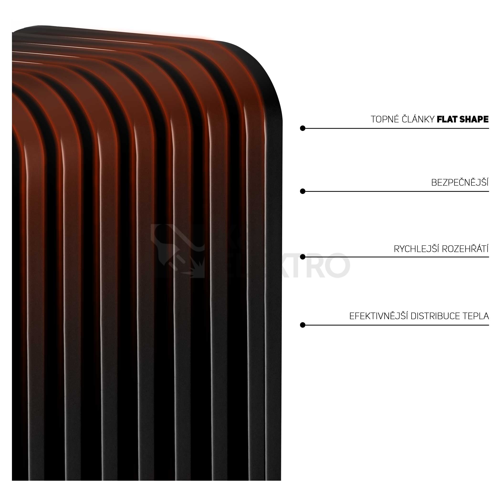 Obrázek produktu Olejový radiátor SENCOR SOH 3511BK černý 1000/1300/2300W 5
