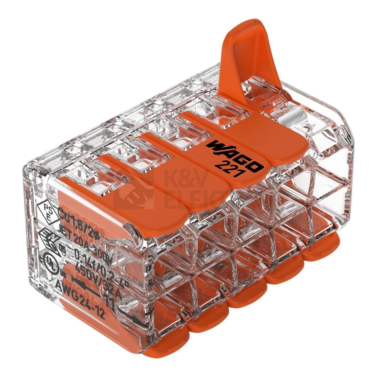 Obrázek produktu  Svorka WAGO 221-420 10x4 s páčkou 0