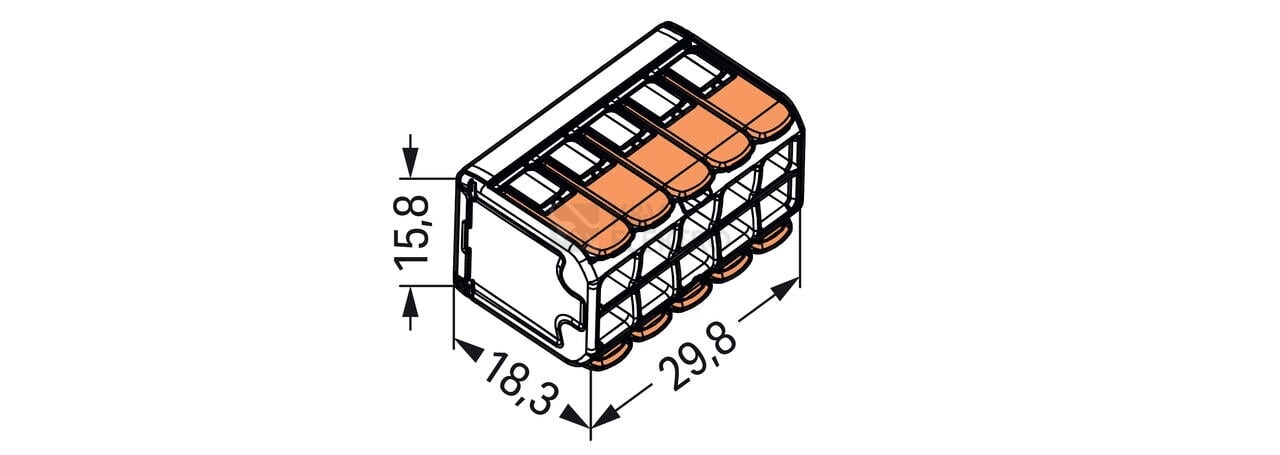 Obrázek produktu  Svorka WAGO 221-420 10x4 s páčkou 5