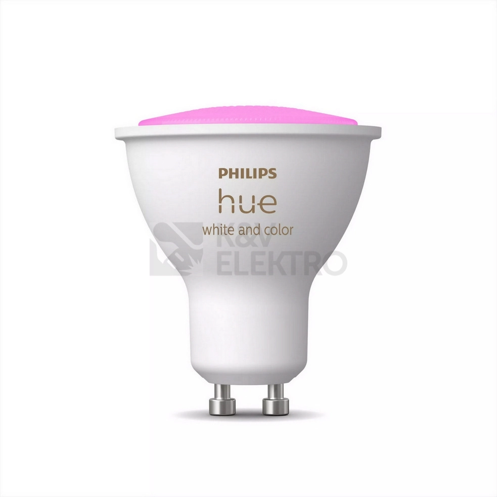 Obrázek produktu LED žárovka GU10 Philips Hue 4,2W (50W) White and Color Ambiance (2000-6500K/RGB) stmívatelná 0