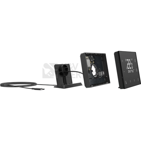 Obrázek produktu WiFi skleněný zónový termostat INELS Elko EP RFTC-7/B 9416 černý 2