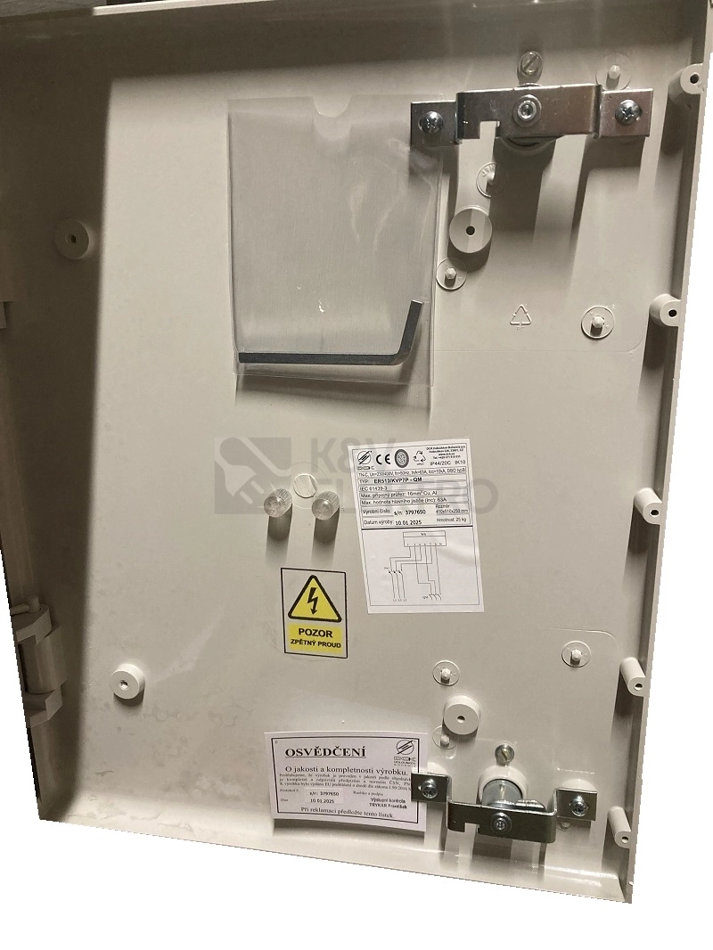 Obrázek produktu Elektroměrový rozvaděč DCK ER513/KVP7P-QM s vypínačem šedý pro PRE 2
