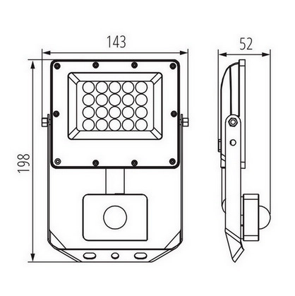 LED reflektor s čidlem Kanlux ACETE 20W CCT SE GR 38496 IP44 nastavitelná teplota barvy (obrázek 6)