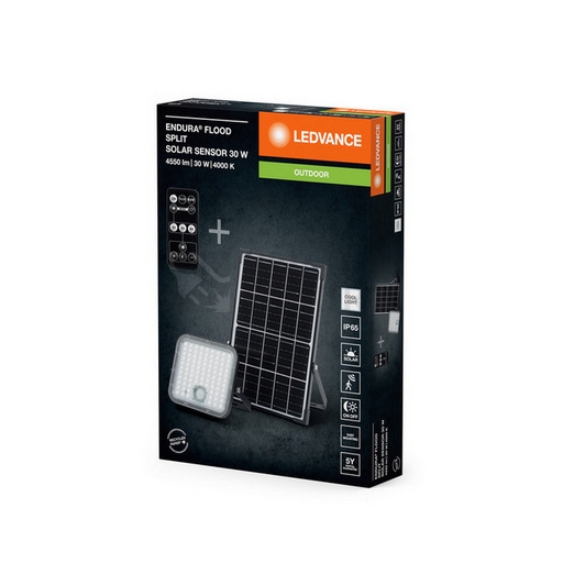 Obrázek produktu Solární LED reflektor s pohybovým čidlem LEDVANCE ENDURA 30W IP65 4000K neutrální bílá 1