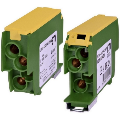 Distribuční blok ETI EDBJ-4x25-4x25/PE žlutozelená 001102430