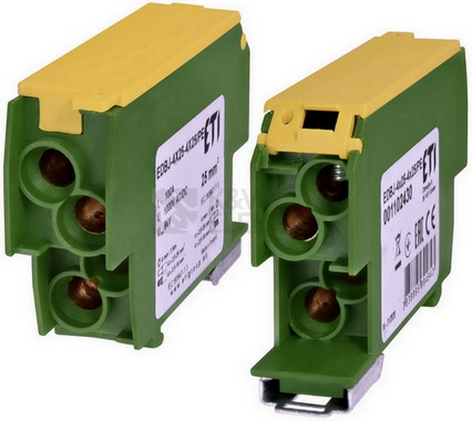 Obrázek produktu Distribuční blok ETI EDBJ-4x25-4x25/PE žlutozelená 001102430 0
