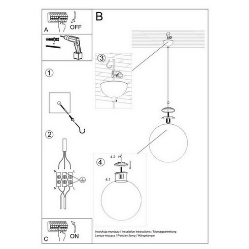 Závěsné svítidlo SOLLUX UGO 30 zlaté E27 1x60W bez žárovky SL.0716