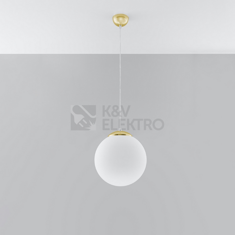 Obrázek produktu Závěsné svítidlo SOLLUX UGO 30 zlaté E27 1x60W bez žárovky SL.0716 1