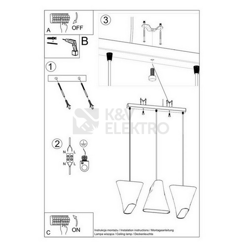 Obrázek produktu Lustr SOLLUX BLUM 3 bílý E27 3x60W bez žárovky SL.0771 4