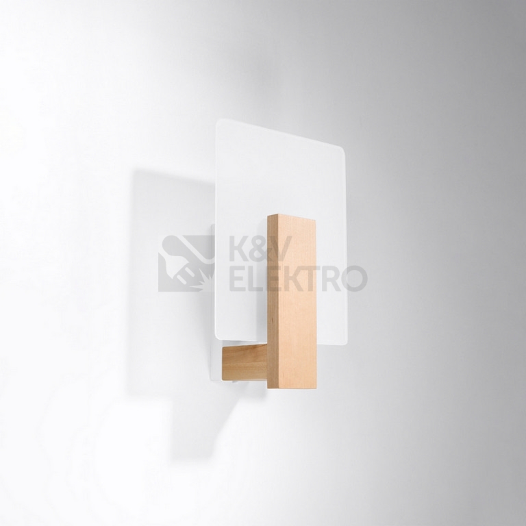Obrázek produktu Nástěnné svítidlo SOLLUX LAPPO přírodní dřevo E14 1x40W bez žárovky SL.1094 1