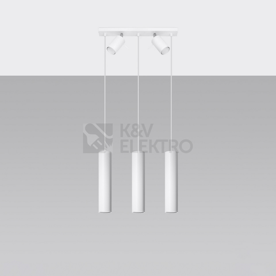 Obrázek produktu Závěsné svítidlo SOLLUX RING 3 bílé GU10 5x40W bez žárovky SL.1098 1