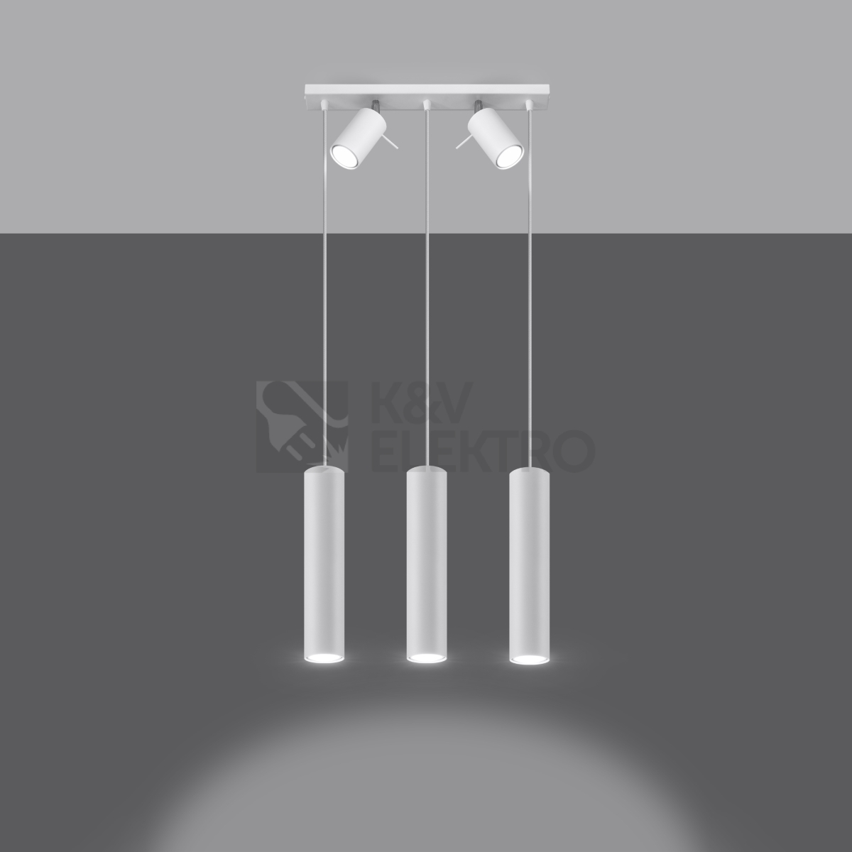 Obrázek produktu Závěsné svítidlo SOLLUX RING 3 bílé GU10 5x40W bez žárovky SL.1098 2