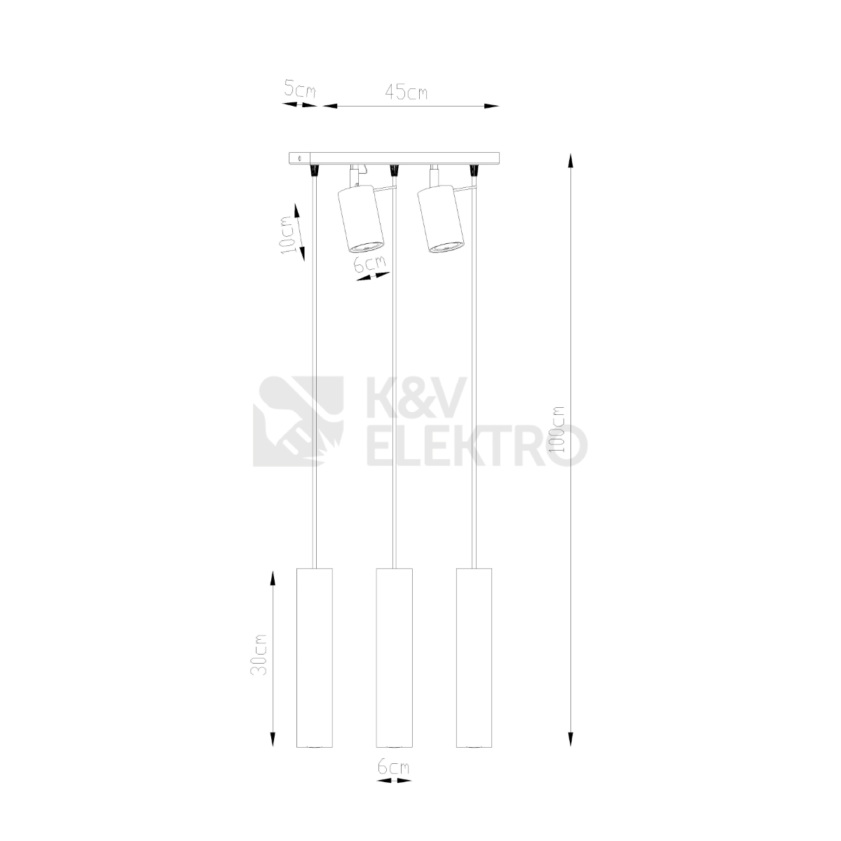 Obrázek produktu Závěsné svítidlo SOLLUX RING 3 bílé GU10 5x40W bez žárovky SL.1098 3