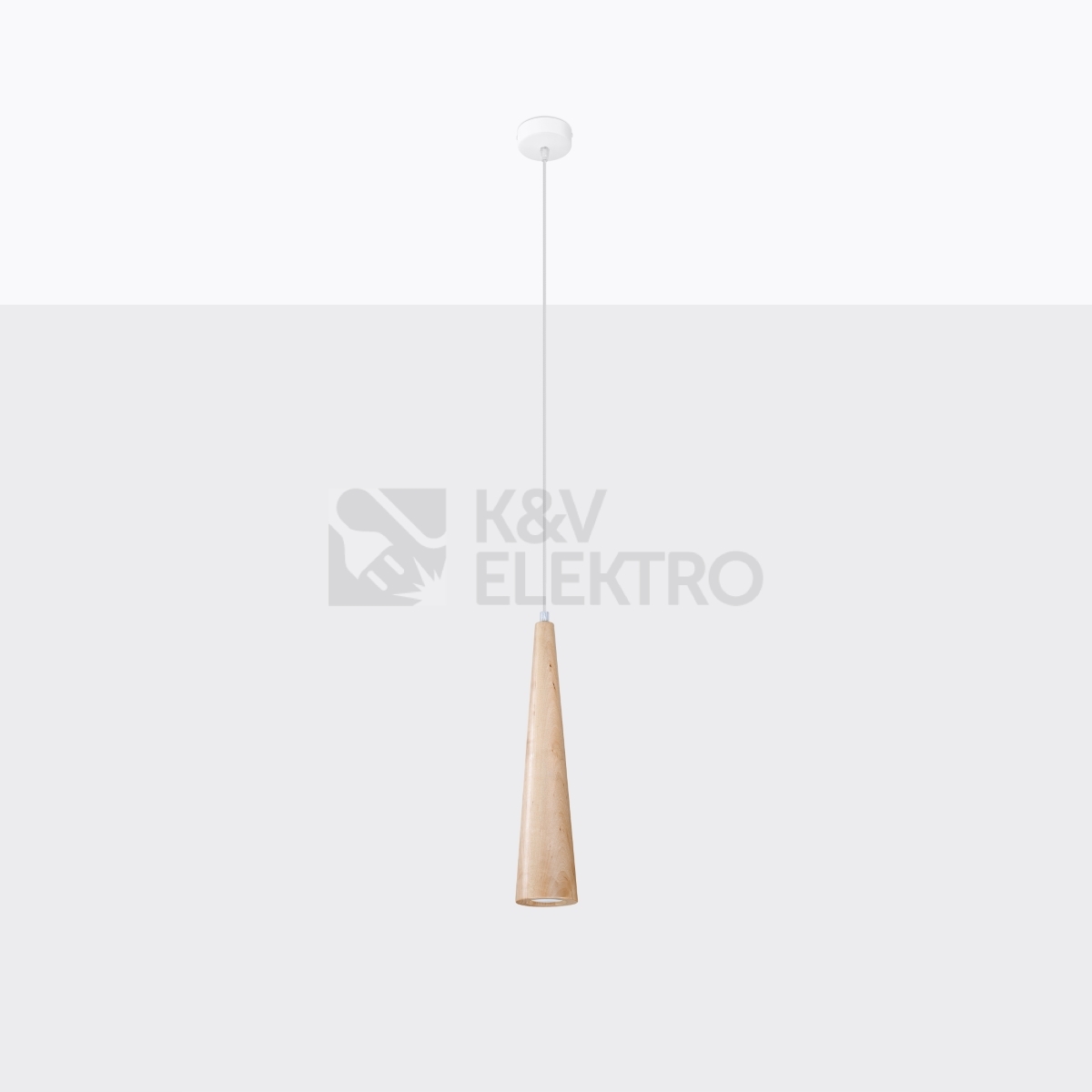 Obrázek produktu Závěsné svítidlo SOLLUX SULA 1 přírodní dřevo GU10 1x40W bez žárovky SL.1100 1