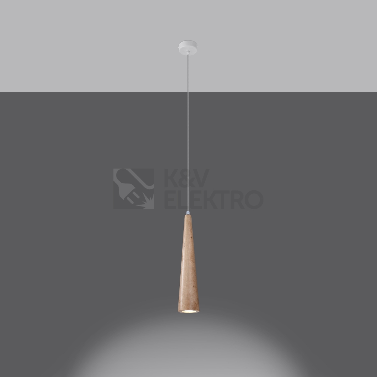 Obrázek produktu Závěsné svítidlo SOLLUX SULA 1 přírodní dřevo GU10 1x40W bez žárovky SL.1100 2