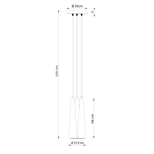 Závěsné svítidlo SOLLUX SULA 3P přírodní dřevo GU10 3x40W bez žárovky SL.1101 (obrázek 3)