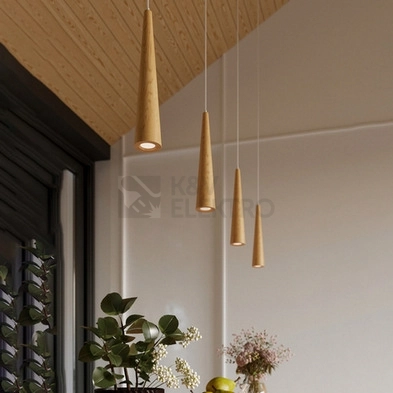 Obrázek produktu Závěsné svítidlo SOLLUX SULA 3P přírodní dřevo GU10 3x40W bez žárovky SL.1101 7