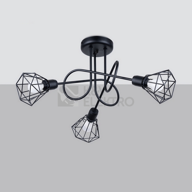 Obrázek produktu Lustr SOLLUX ARTEMIS 3S černý E14 3x40W bez žárovky SL.1109 1