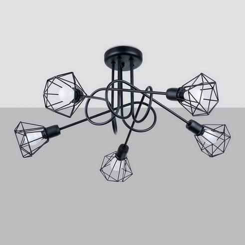 Lustr SOLLUX ARTEMIS 5S černý E14 5x40W bez žárovky SL.1110 (obrázek 3)