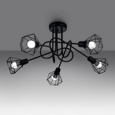 Lustr SOLLUX ARTEMIS 5S černý E14 5x40W bez žárovky SL.1110 (obrázek 8)