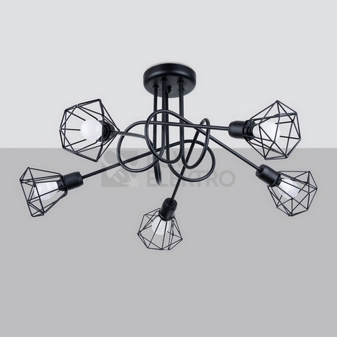 Obrázek produktu Lustr SOLLUX ARTEMIS 5S černý E14 5x40W bez žárovky SL.1110 1