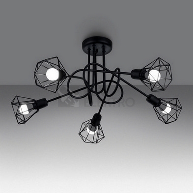 Obrázek produktu Lustr SOLLUX ARTEMIS 5S černý E14 5x40W bez žárovky SL.1110 2