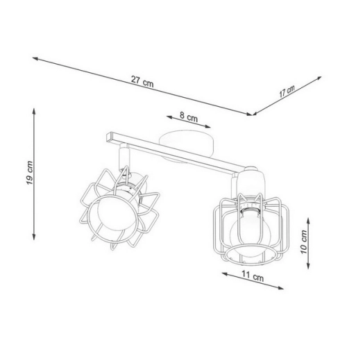 Stropní svítidlo SOLLUX BELUCI 2 bílé E14 2x40W bez žárovky SL.1112 (obrázek 5)