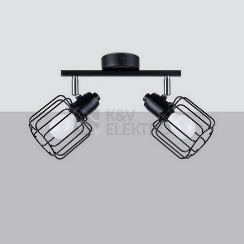 Obrázek produktu Stropní svítidlo SOLLUX BELUCI 2 černé E14 2x40W bez žárovky SL.1115 1