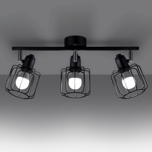 Stropní svítidlo SOLLUX BELUCI 3 černé E14 3x40W bez žárovky SL.1116 (obrázek 9)