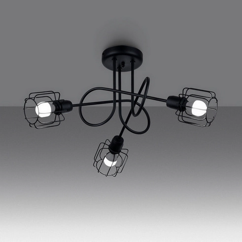 Lustr SOLLUX BELUCI 3S černý E14 3x40W bez žárovky SL.1118 (obrázek 4)