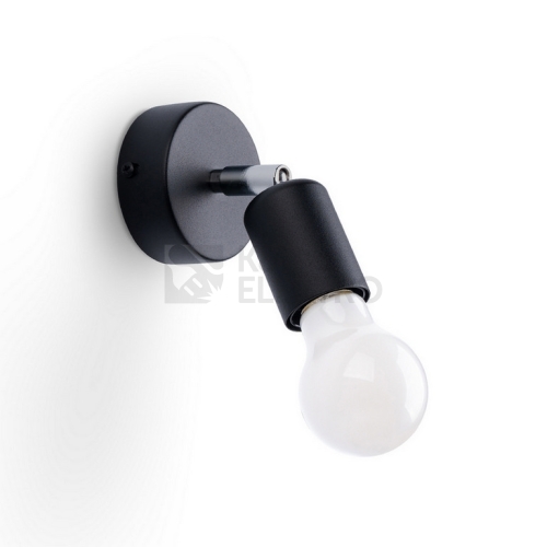 Nástěnné svítidlo SOLLUX FORNES 1 černé E27 1x60W bez žárovky SL.1120