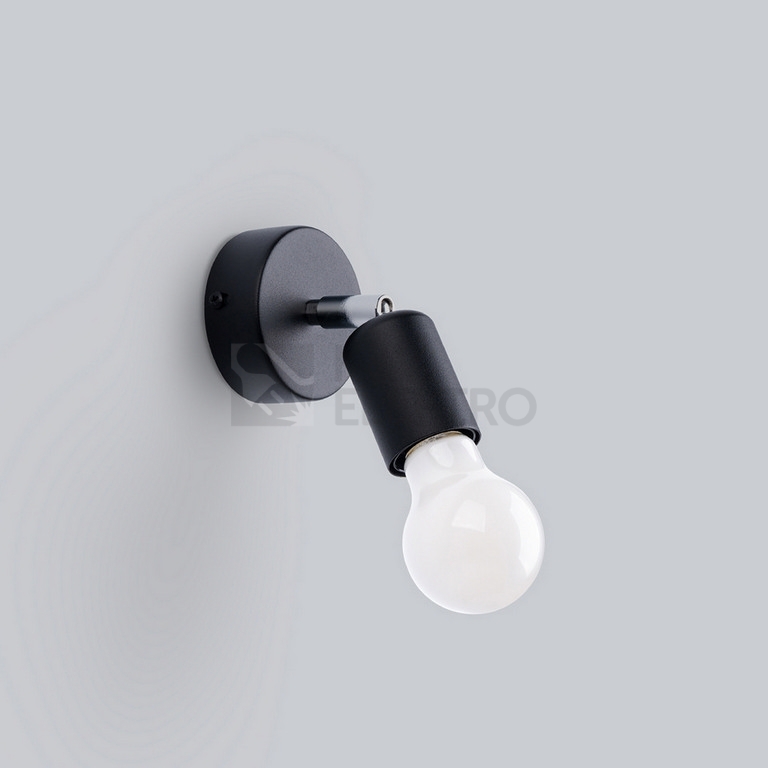 Obrázek produktu Nástěnné svítidlo SOLLUX FORNES 1 černé E27 1x60W bez žárovky SL.1120 1
