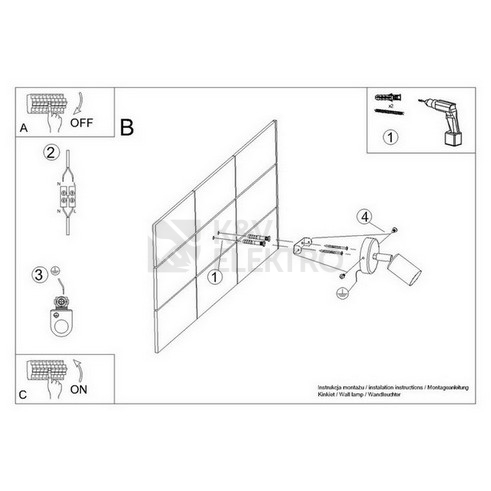 Obrázek produktu Nástěnné svítidlo SOLLUX FORNES 1 černé E27 1x60W bez žárovky SL.1120 5