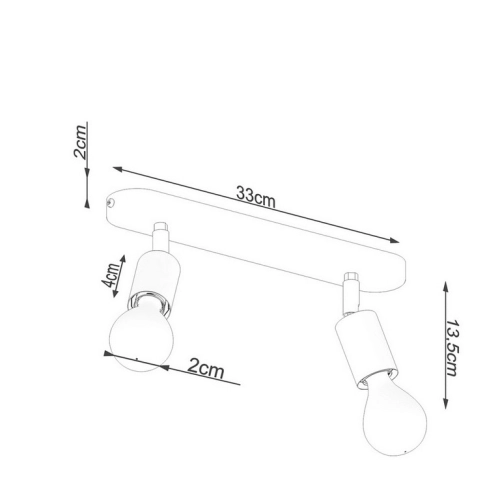 Stropní svítidlo SOLLUX FORNES 2 černé E27 2x60W bez žárovky SL.1121 (obrázek 6)