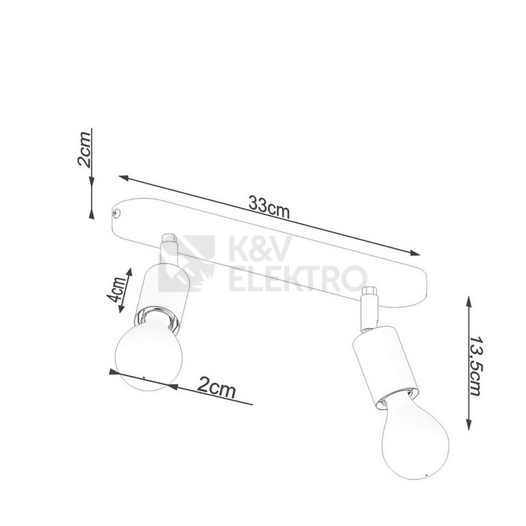 Obrázek produktu Stropní svítidlo SOLLUX FORNES 2 černé E27 2x60W bez žárovky SL.1121 4