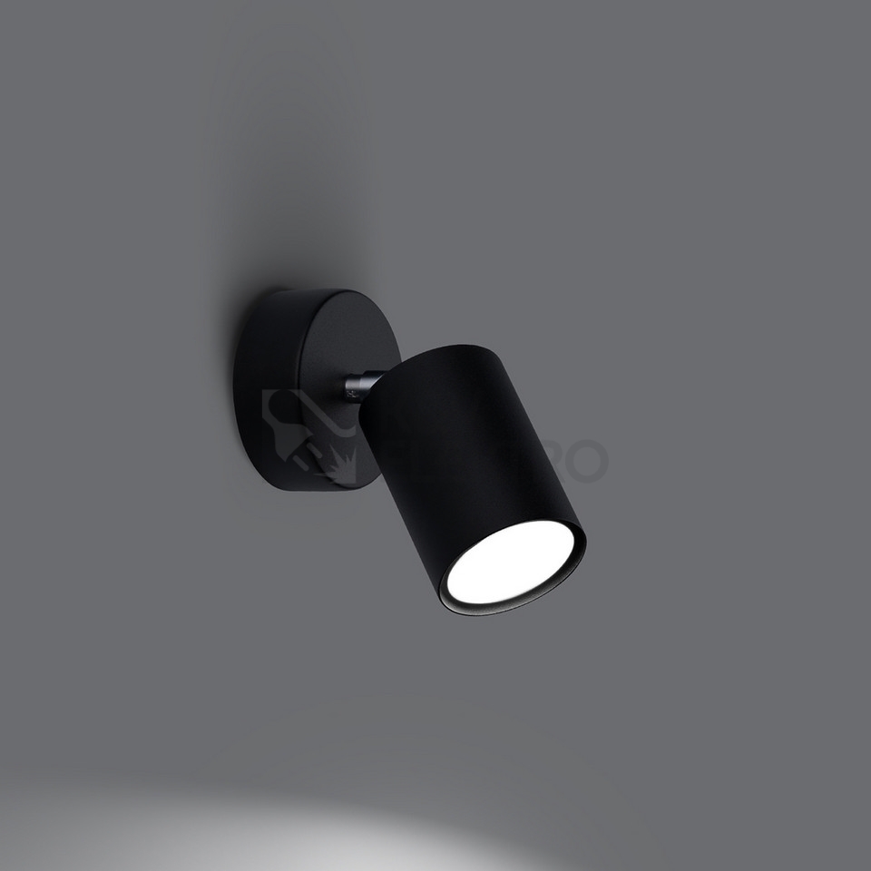 Obrázek produktu Nástěnné svítidlo SOLLUX LEMMI 1 černé GU10 1x40W bez žárovky SL.1126 2