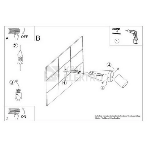 Obrázek produktu Nástěnné svítidlo SOLLUX LEMMI 1 černé GU10 1x40W bez žárovky SL.1126 5