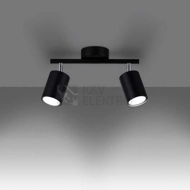 Obrázek produktu Stropní svítidlo SOLLUX LEMMI 2 černé GU10 2x40W bez žárovky SL.1127 2