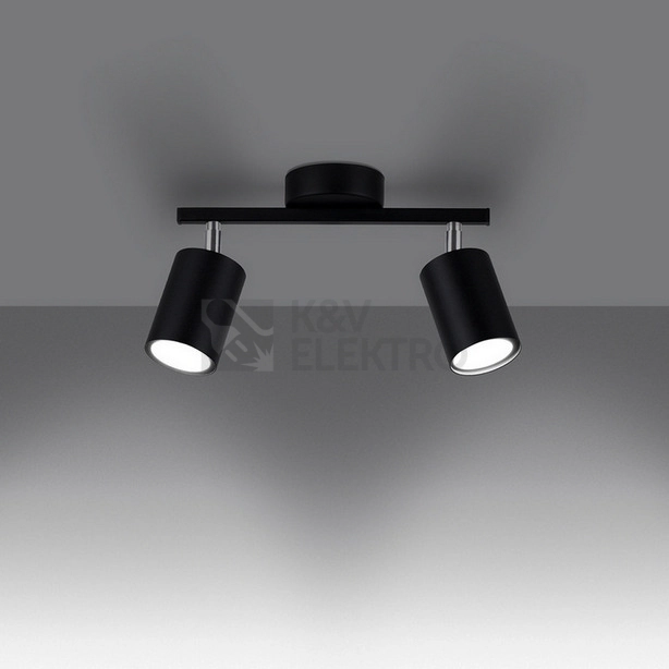 Obrázek produktu Stropní svítidlo SOLLUX LEMMI 2 černé GU10 2x40W bez žárovky SL.1127 2