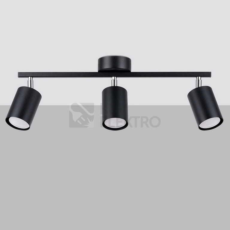 Obrázek produktu Stropní svítidlo SOLLUX LEMMI 3 černé GU10 3x40W bez žárovky SL.1128 1