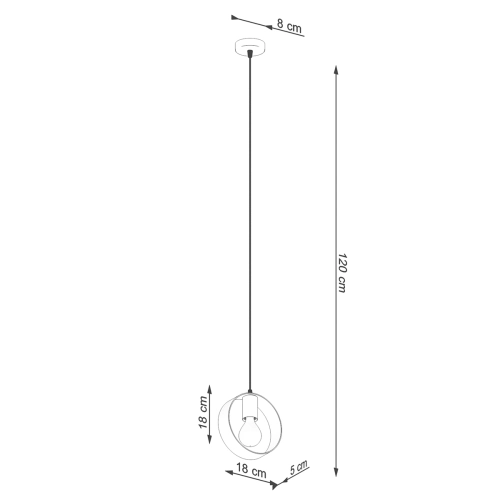 Závěsné svítidlo SOLLUX TITRAN 1 bílé E27 1x60W bez žárovky SL.1137 (obrázek 6)