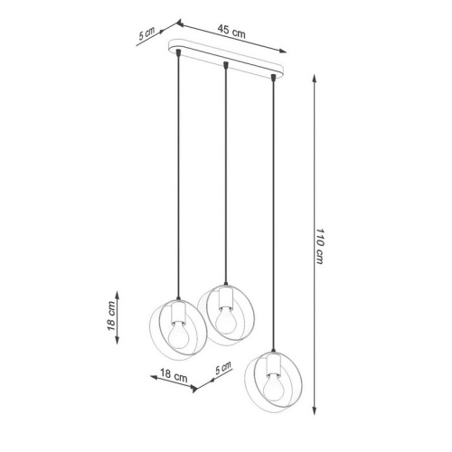 Závěsné svítidlo SOLLUX TITRAN 3 bílé E27 3x60W bez žárovky SL.1138 (obrázek 6)