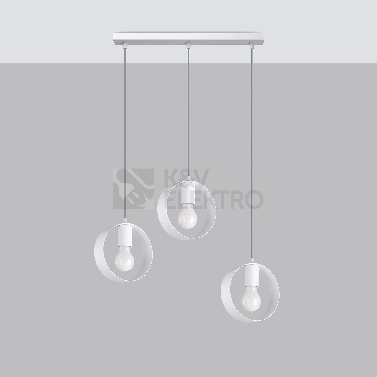 Obrázek produktu Závěsné svítidlo SOLLUX TITRAN 3 bílé E27 3x60W bez žárovky SL.1138 1