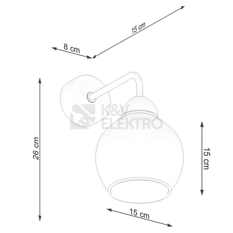 Obrázek produktu Nástěnné svítidlo SOLLUX ALINO 1 černé E27 1x60W bez žárovky SL.1139 4