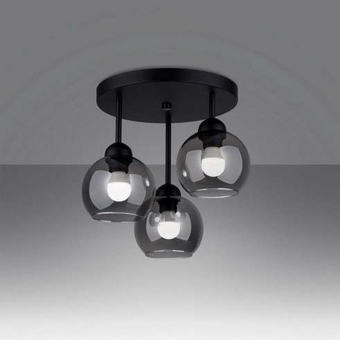 Lustr SOLLUX ALINO 3 černý E27 3x60W bez žárovky SL.1140 (obrázek 3)