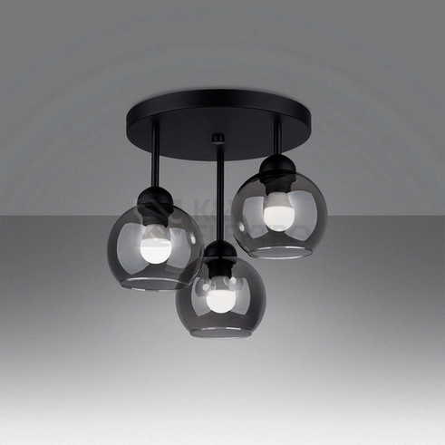 Obrázek produktu Lustr SOLLUX ALINO 3 černý E27 3x60W bez žárovky SL.1140 2