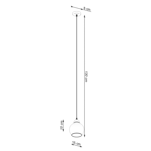 Závěsné svítidlo SOLLUX ALINO 1 černé E27 1x60W bez žárovky SL.1141 (obrázek 8)
